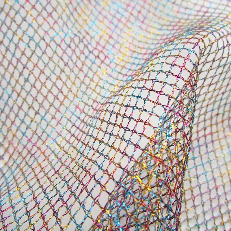 Colorful Shining Net Fabric, Wedding Party Decor, Mesh Cloth, Sewing Tissue, Lady Girl Dress Fabrics, Christmas Decor, Fashion