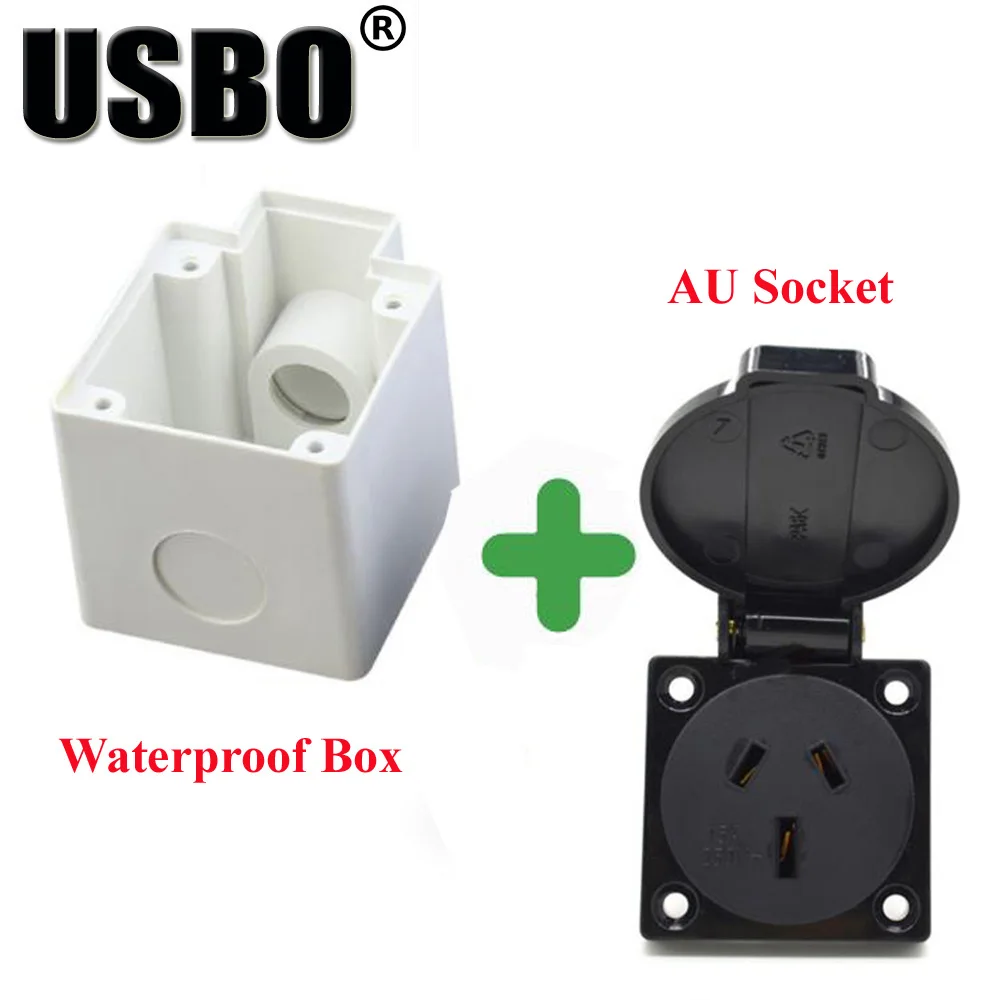 Multifunctionele AU US UK EU Duitsland Frankrijk Brazilië Zwitserland Italië Outdoor waterdichte stopcontact met bodemdoos Industrie AC-stroomaansluiting