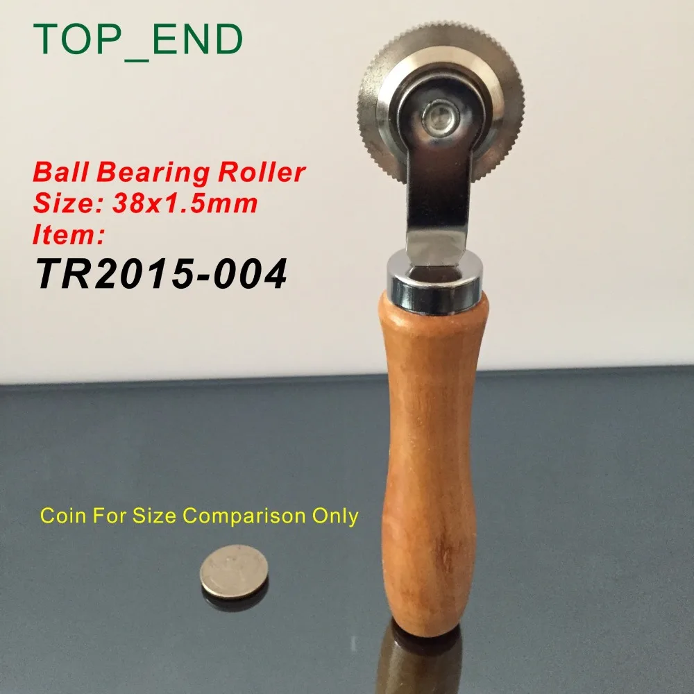 38x1.5mm Ball Bearing Roller,Wooden Handle Stitcher,Professional Tire Repair Tools,A Tool For Garage,Tire Repair Service Shop