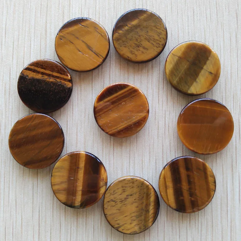 Wholesale 10pcs/lot hight quality natural tiger\'s eye stone round cabochon beads 25mm for jewelry Accessories making free