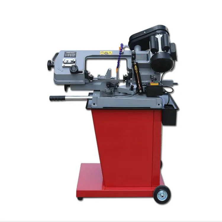 AC220V 1000W Miniature Multifunctional Metal Saw Small Band Sawing Machine Cutting Machine For Small Metal Wood PVC Processing