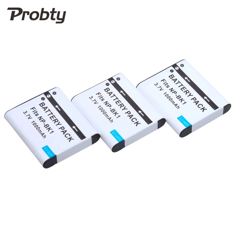 Probty New 3pcs NP-BK1 NPBK1 Camera Battery For Sony DSC-S950 W370B MHS-PM5KP S750 S780 S950 S980 W270 W190 W180 PM101