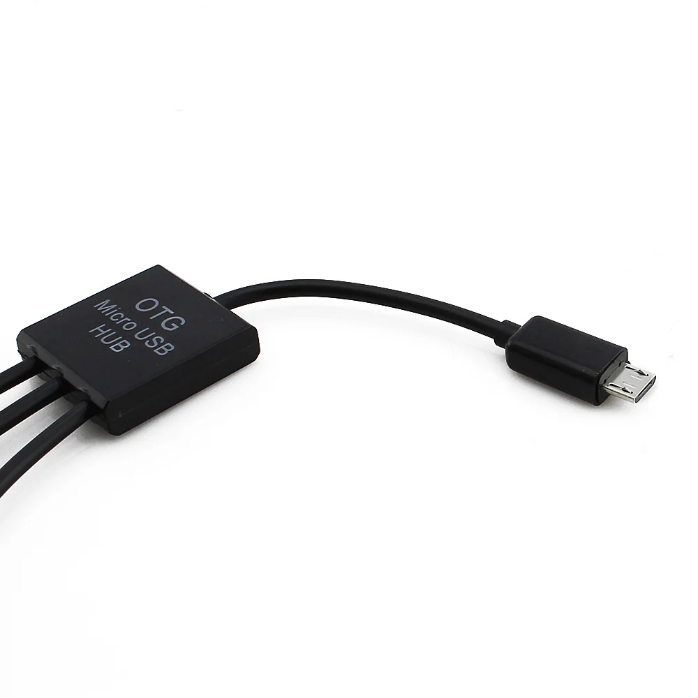 Micro USB OTG Hub Male to Female Double  3 Ports USB 2.0 Host Splitter Adapter USB Cable Converter Extender For Android Phone image 5