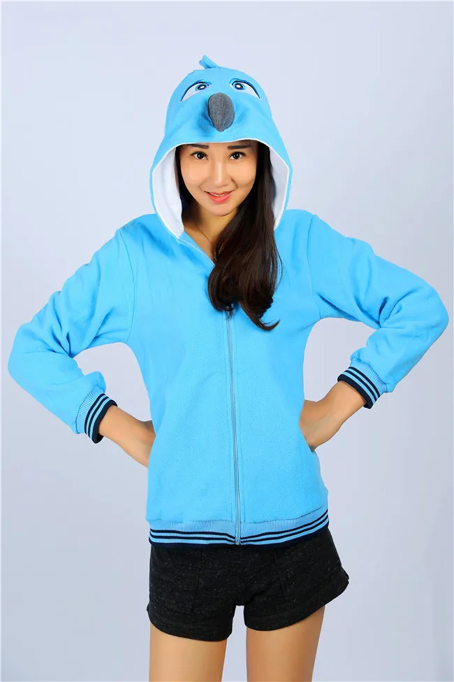 

Blue Parrot Hoodie Tracksuit For Women Hooded Hoody Costume Cosplay moleton feminino ropa deportiva mujer