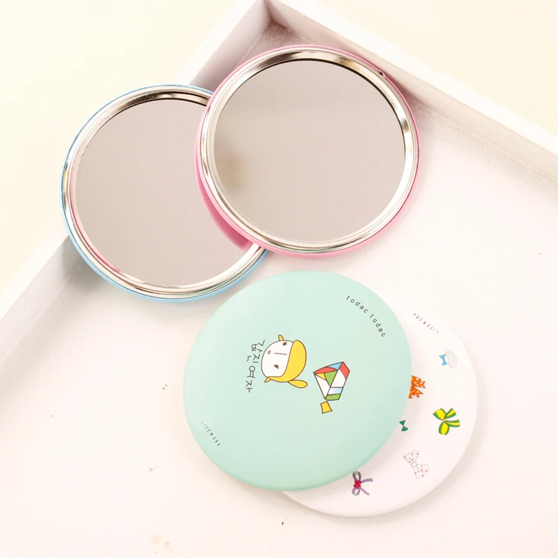 Colorful Pocket Cosmetic Decorative mirror Sweet Cartoon Portable Small Mirror Mini Makeup Mirror Gift 1pcs