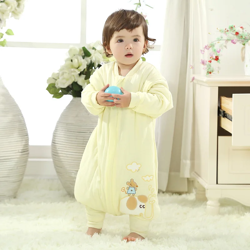 18 Autumn and Winter Baby Sleeping Bag Comfortable Cotton Baby Sleeping Bag 3 Colors Children Swaddle Sleepsacks Kids Sleepsack