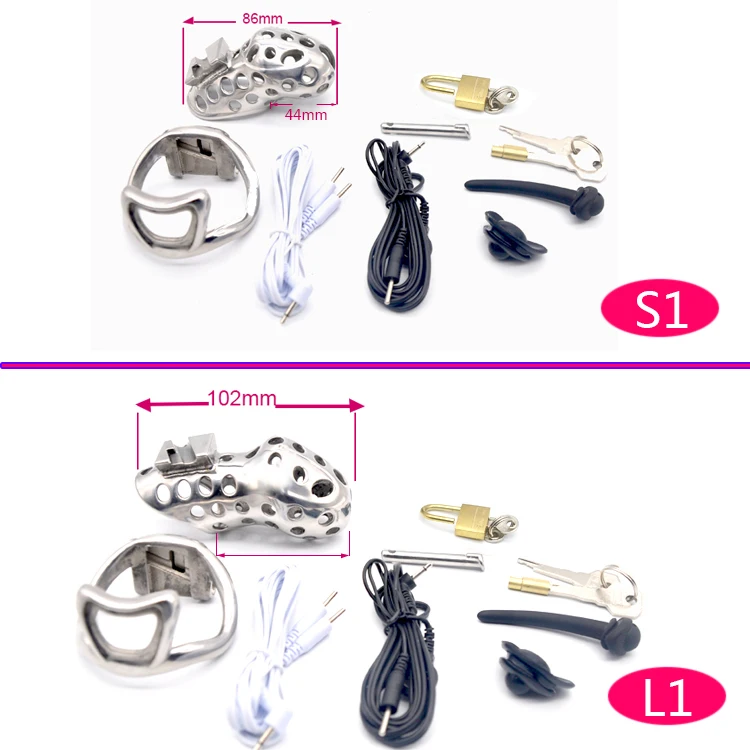 CHASTE BIRD 316 Stainless Steel Venting Hole Design Male(Electric)Chastity Device Cock Sex Toys Kidding Zone Metal Air 1/Air 1e+