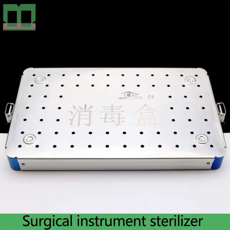 

Surgical instrument sterilizer stainless steel Single-layer sterilizer 26*16*2.5cmOphthalmic surgical instruments are sterilized