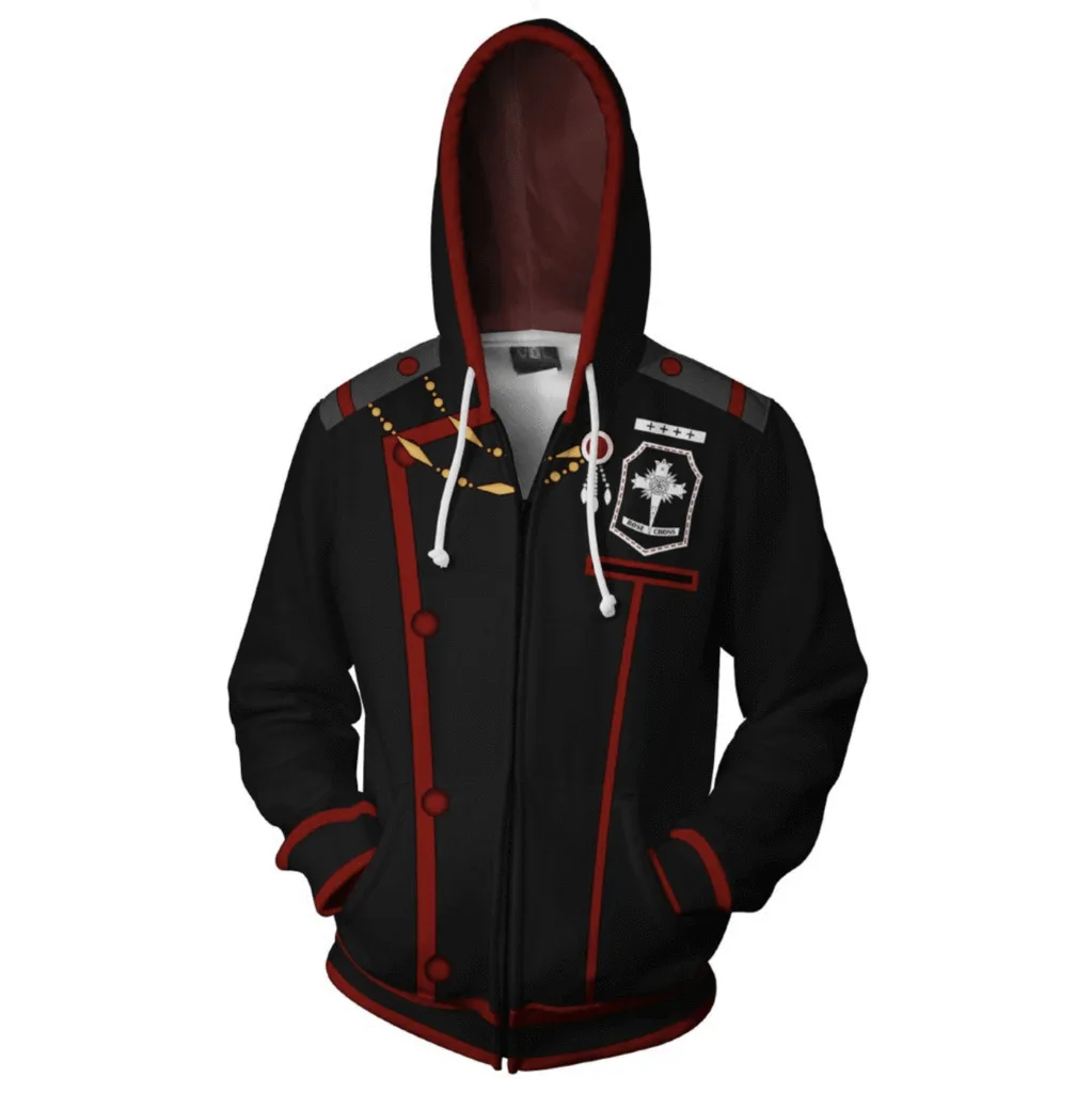 Anime D.Gray Man Allen Walker Hoodie 3D Animation Clothes Cosplay Long Sleeves Coat 3D Print Sweatshirt Jacket Costume Hooded