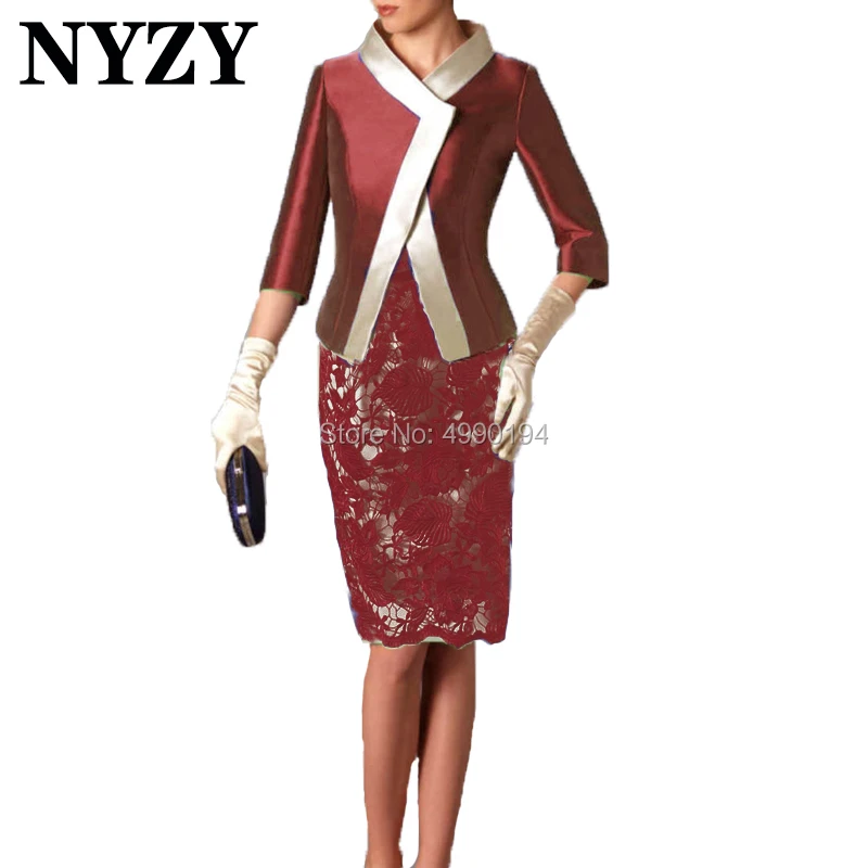 Elegant Bolero Jacket 2 Piece Mother of the Bride Dresses NYZY M214 Wedding Guest Dress Party Outfits Church Suits