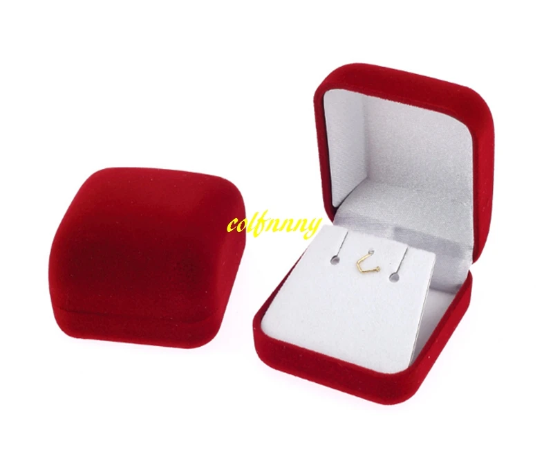 700pcs/lot FAST Earing pendant box Velvet Cases Empty Show Box Jewelry packaging boxes 3 colors