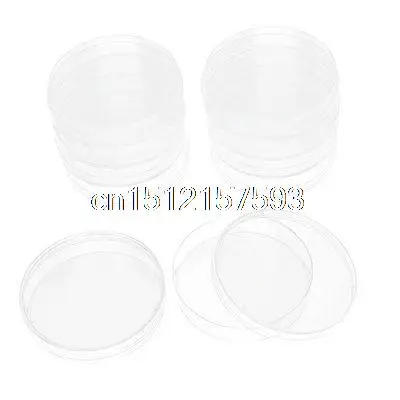 70mm x 15mm Polystyrene Sterilized Culture Petri Dishes Clear 10 Pcs