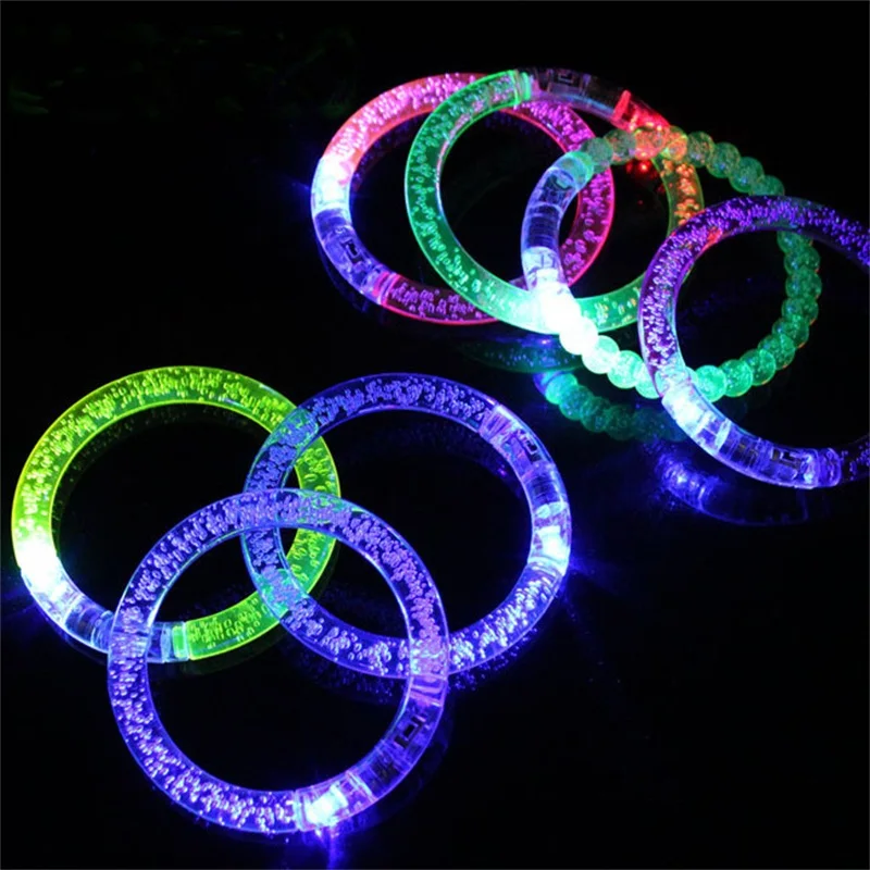 

2015 Hot sale new product wholesale 10pcs/lot led bracelet glowing flashing bracelets for party bar