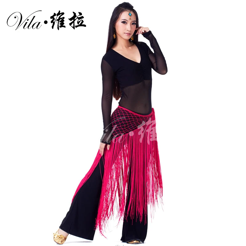 New Tassel belly dance costumes senior sexy long tassel belly dance belt for women belly dance hip scarf accessories