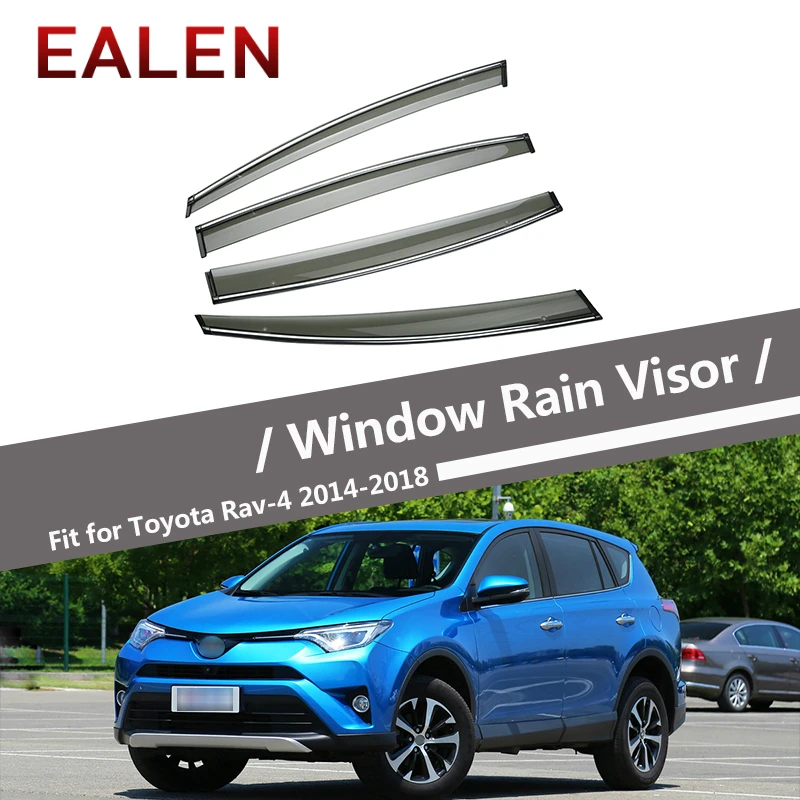 

EALEN для Toyota RAV4 XA40 2014 2015 2016 2017 2018 вентиляционные солнцезащитные дефлекторы, аксессуары для защиты, 4 шт./1 компл., козырек от дыма и дождя