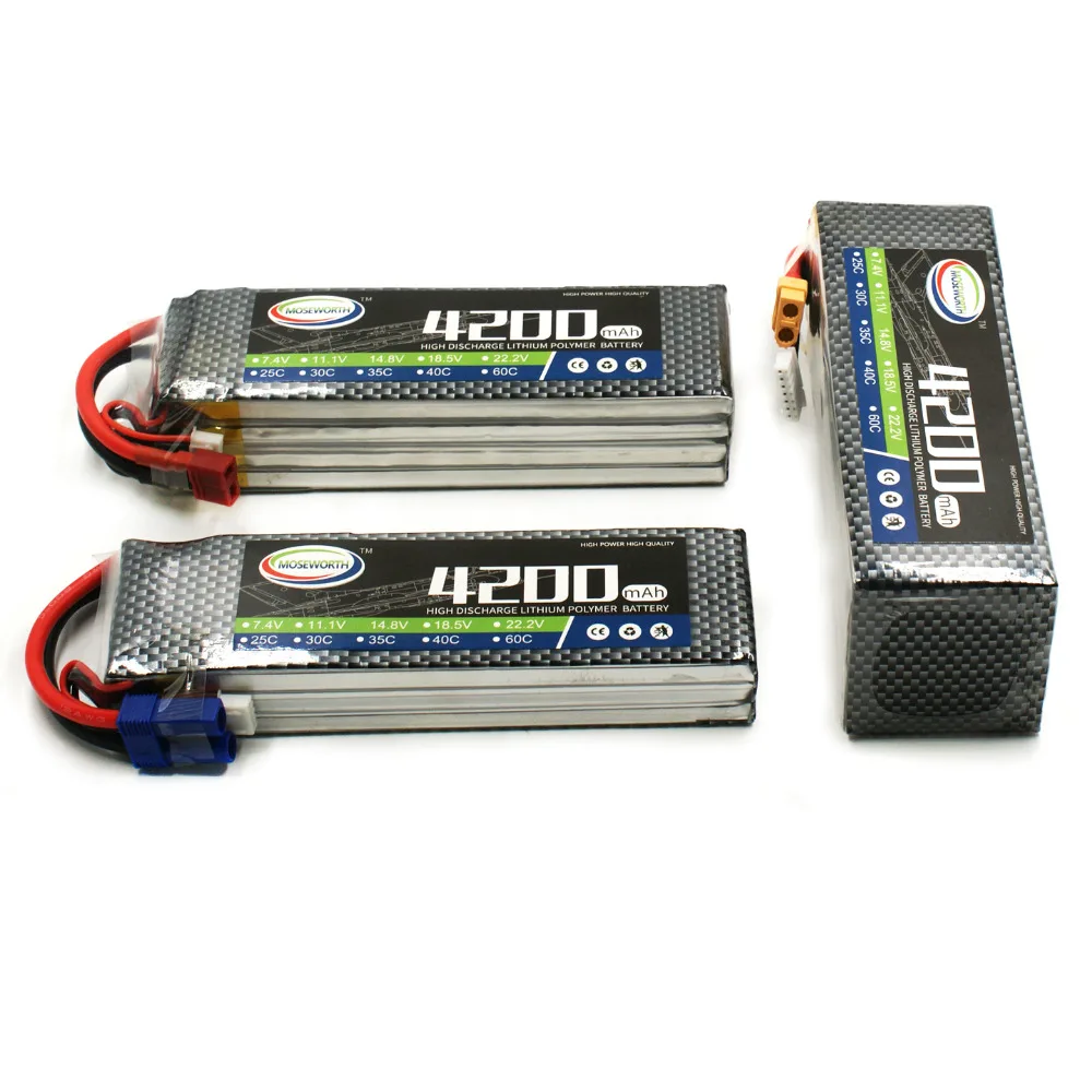 2S 7.4V RC LiPo Battery  Batteries 4200 mAh 60C For Drone Airplane Car RC Airplane Drone Car Helicopter Quadrotor Boat Tank