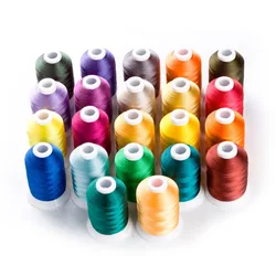 New Brother Colors Series Computer Embroidery Thread Filament Trilobal Polyester 1000m*22 ,120d/2 Super Sheen , High Strength