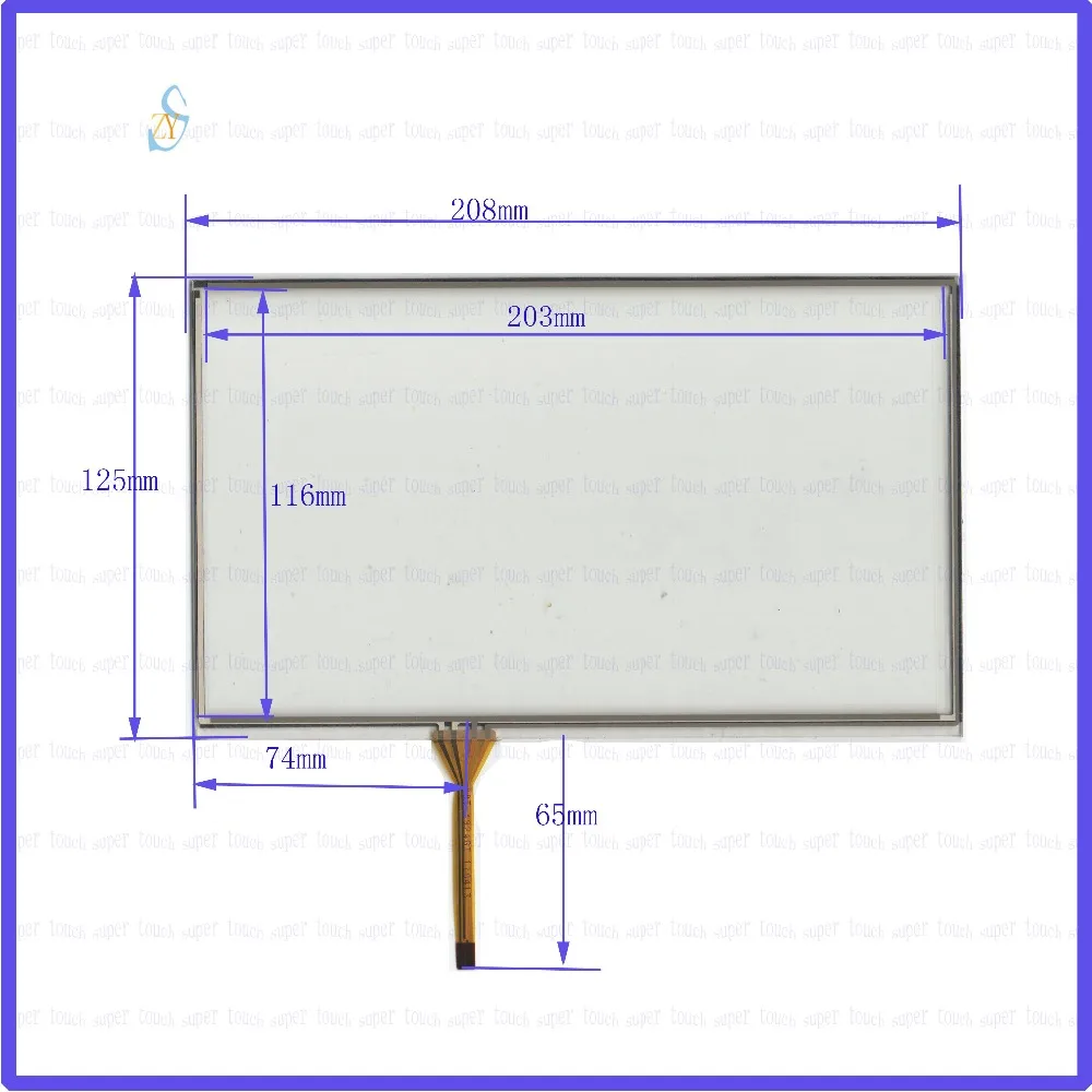 

ZhiYuSun 208mm*125 mm KDT-1924GT 9inch 4lines Touch Screen glass resistive USB touch panel 208*125 this is compatible