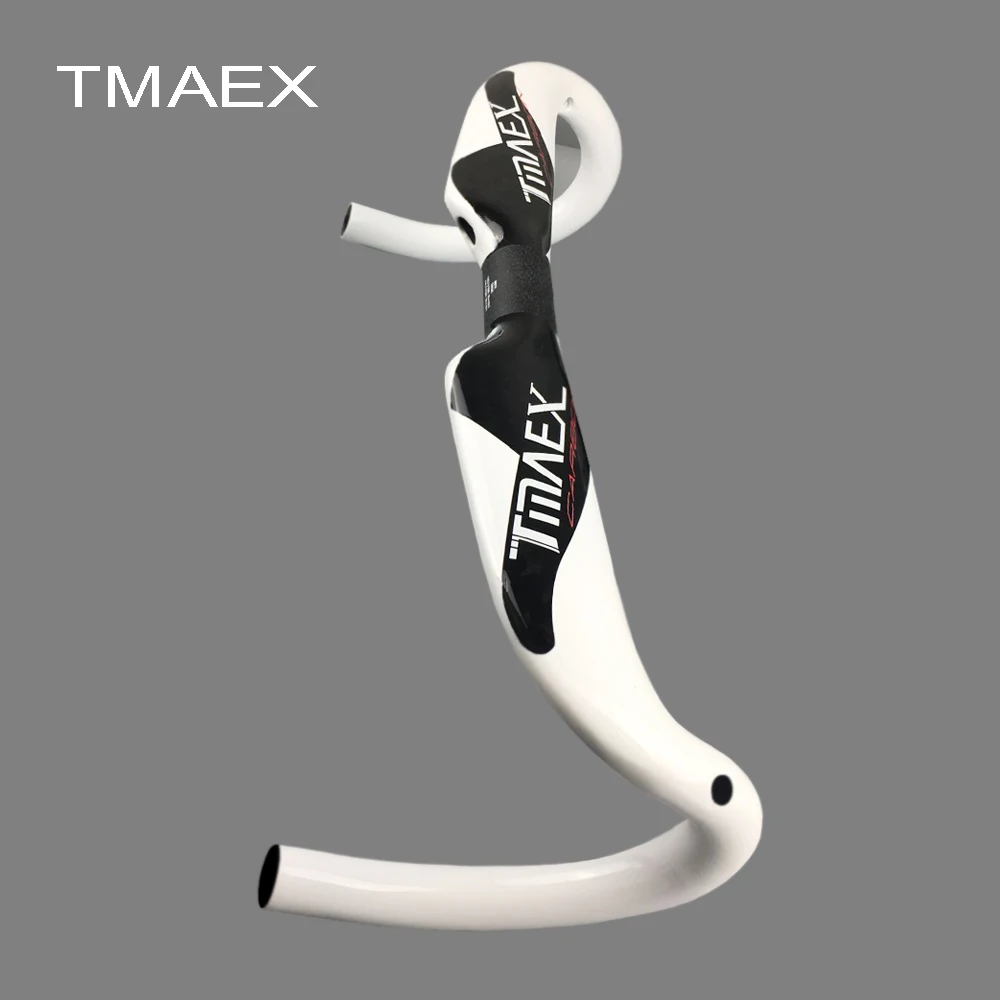 TMAEX-Full Carbon Fiber Handle Bar, Road Bike Bent Bar, MTB Handlebar, Bicycle Racing, 400mm, 420mm, 440mm