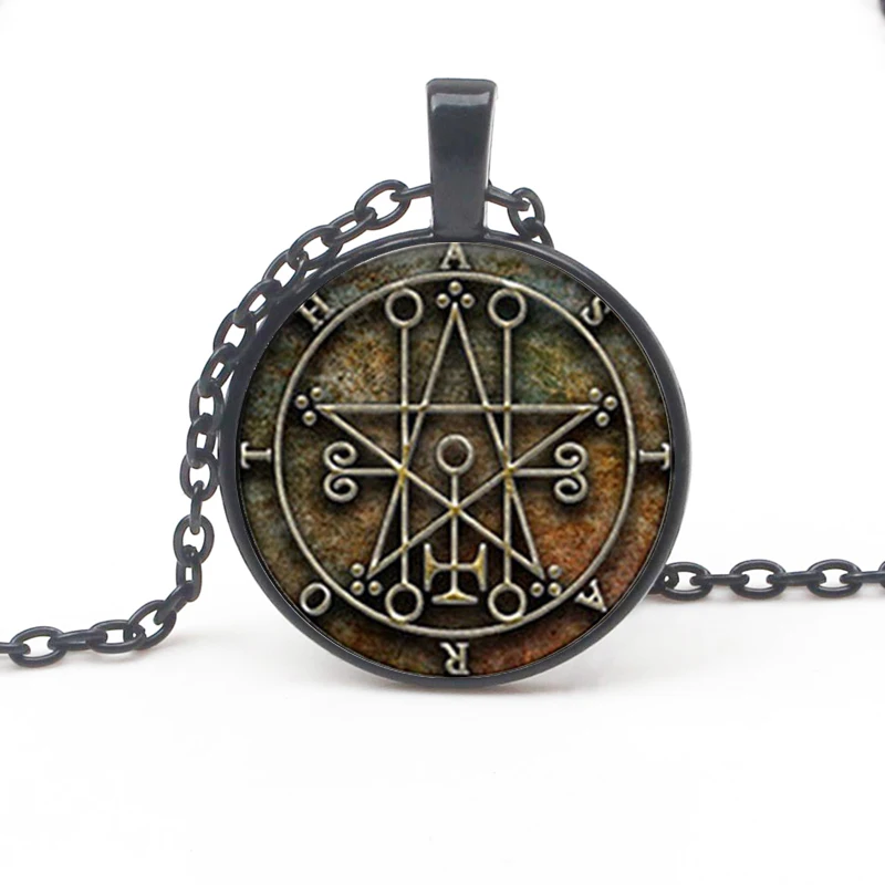 

Vintage VINTAGE Seal Pendant Astaroth Imprint Pendant Necklace Jewelry Steampunk Men's and Women Long Chain Party Gift Souvenir