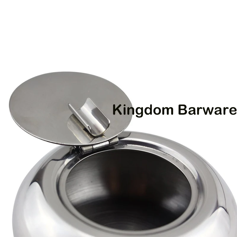 Stainless Steel Ashtray with Lid, Cigarette Ashtray  Ash Holder for Smokers, Ash Tray for Home office Decoration Bar Accessories