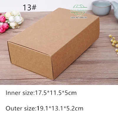 Inner size17.5*11.5*5cm Kraft Paper Drawer Box Blank Candy Paper Box Handmade Soap Gift Box  200pcs/lot Free shipping