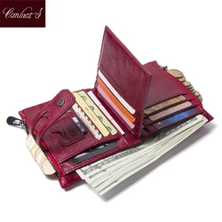 Brand Design Wallet Genuine Cow Leather Japan Style Solid Zipper & Hasp Standard Wallets Short Bags With Coin Pocket Card Holder