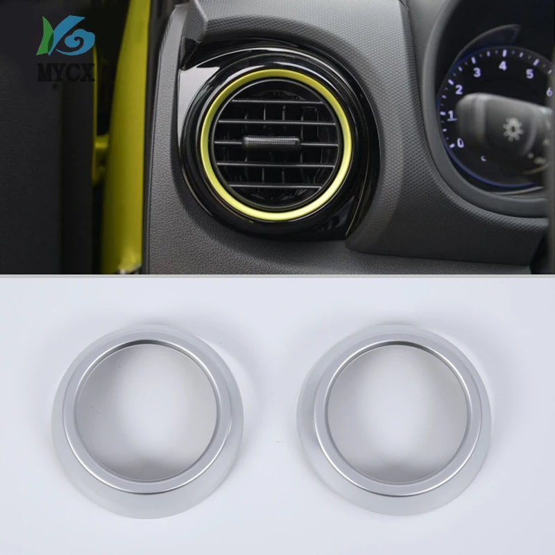 

Аксессуары для стайлинга автомобилей, 2 шт., матовая АБС-пластик, внутренняя боковая крышка вентиляционного отверстия, накладка для Hyundai Kona 2017 2018