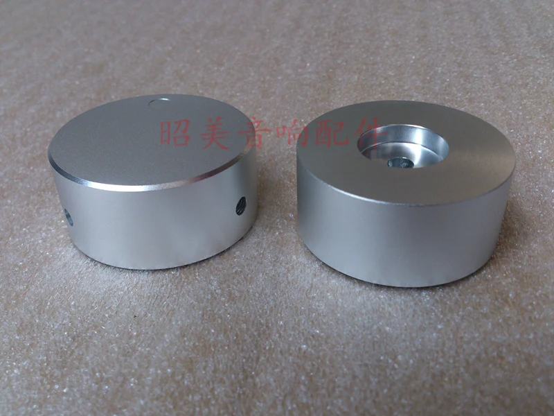 Silver & Black Diameter 48MM High 22MM Aluminum Solid Knob / Volume Potentiometer Knob / HIFI Audio Amplifier Knob