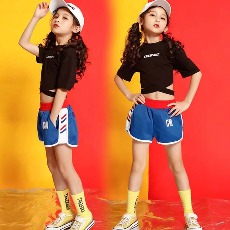 Teenage Girls Clothes set Summer Letter Black T shirt Shorts Pants Sport suit Children Costume Girls Clothing Set Kids Outfits