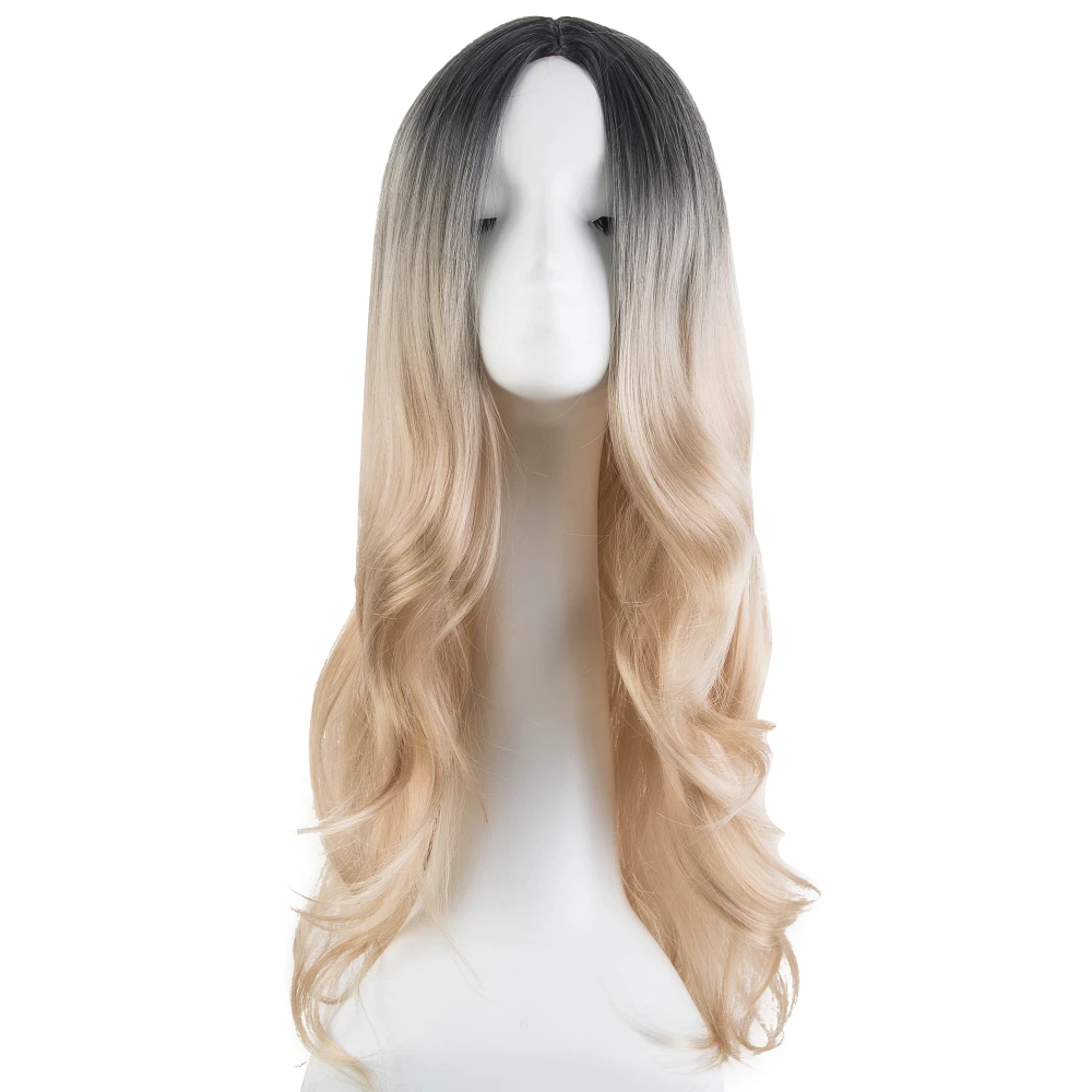 Wigs Curly Wave Fiber Synthetic Wig Heat-resistant Non-Glare Natural Soft Cosplay Hairpiece For Women