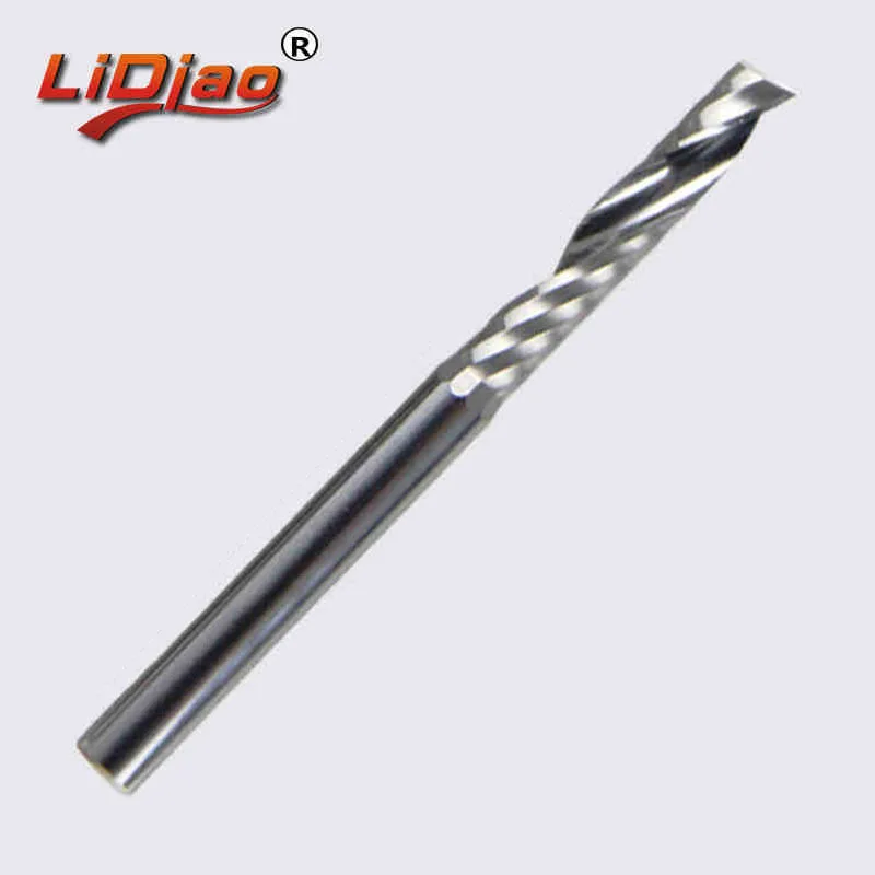 HUHAO Einzigen Flöte CNC Router Bits Eine Flöte Spirale Fräser Hartmetall-fräser Spirale PVC Cutter