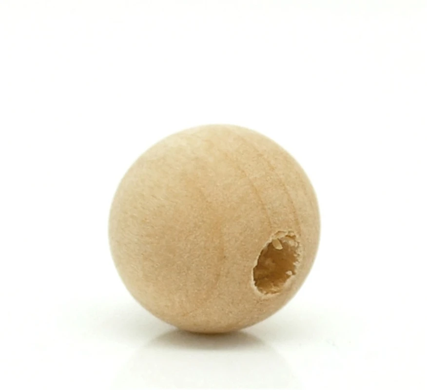 DoreenBeads 300PCs Natural Ball Wood Spacer Beads 10x9mm(3/8"x3/8") (B18801), yiwu