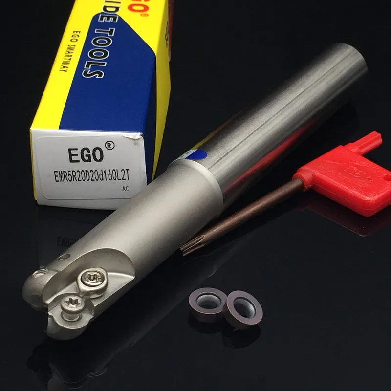 EMR5R20D-20d-160-2t   indexable End Mill,R5 Milling tool Holder for CNC Milling Machine,150mm Length, for Inserts RPMW1003M0