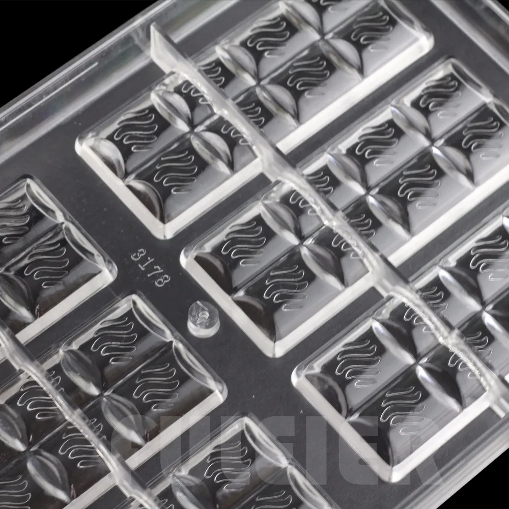 DIY Polycarbonate Chocolate bars mold cake decoration Pastry Baking Dish confectionery tools Chocolate Candy Mold