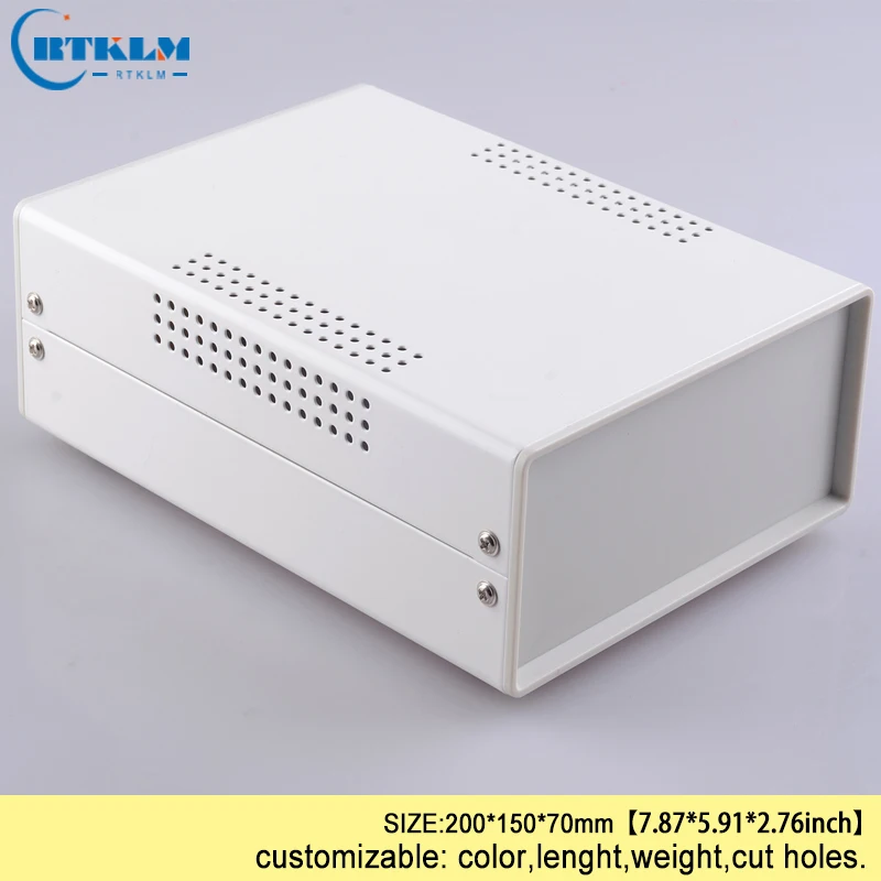 Eisen-Projektbox-Gehäuse für Elektronik DIY Verbindungsbox Instrumentengehäuse Maßgefertigtes Desktop-Gehäuse 200*150*70mm Schwarze Box – Detail 6
