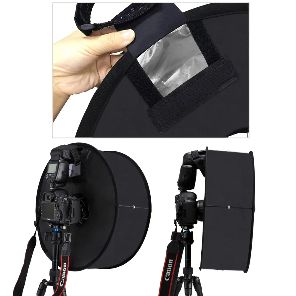 PULUZ 45cm Ring Softbox Speedlight Round Style Flash Light Photography Shoot Soft box Foldable Soft Flash Light Diffuser