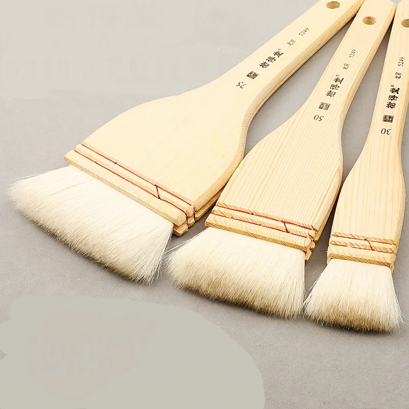 3 pcs/set Bottom lines brush Different Size Chinese paint,gouache,backgroud brush thickening wool plate brush Art Supplies