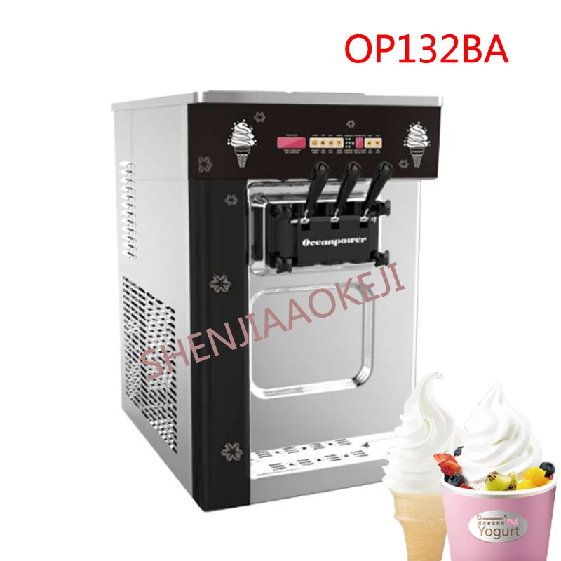 2*6.5L Soft ice cream machine Desktop stainless steel frozen ice cream maker OPF3032DA 220V 50Hz