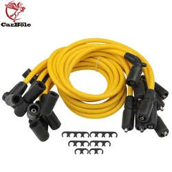 9pcs Set 8mm Spark Plug Wire 96646 2X1197 1996-02 For CADILLAC For CHEVROLET For GMC V8 5.7L 96646 86646 compatible 999 vehicles