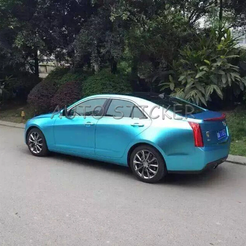 5/10/15/20*1.52M Premium Aluminum Blue Matte Metallic Chrome Car Vinyl Film Satin Matte Vinyl Air Free Bubble For Vehicle Wraps