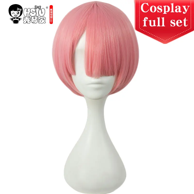 

RAM cosplay wig Fiber synthetic wig HSIU Re:Zero Starting Life in Another World Wig play Halloween Wig