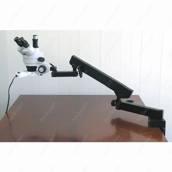 AmScope SM-6T Series Trinocular Stereo Microscope 3.5X-90X on Articulating Arm+ 54-LED Light + 10MP Digital Camera