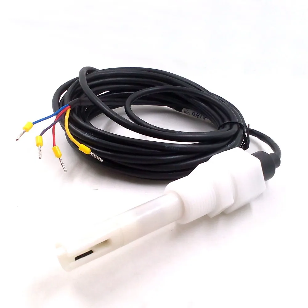 Dedicated G1/2 Sensor Probe for CM-230 Conductivity Monitor Tester Meter 5M Plastic Electrode with Pin&plug