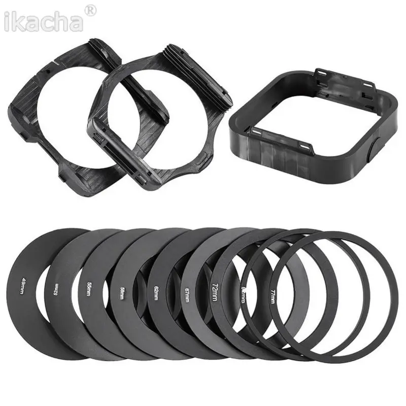 41 in1 24pcs 컬러 필터 + 4 케이스 + 49 52 55 58 62 67 72 77 82mm 링 어댑터 + 1 홀더 + Cokin p용 광각 홀더 + 렌즈 후드, 24 개