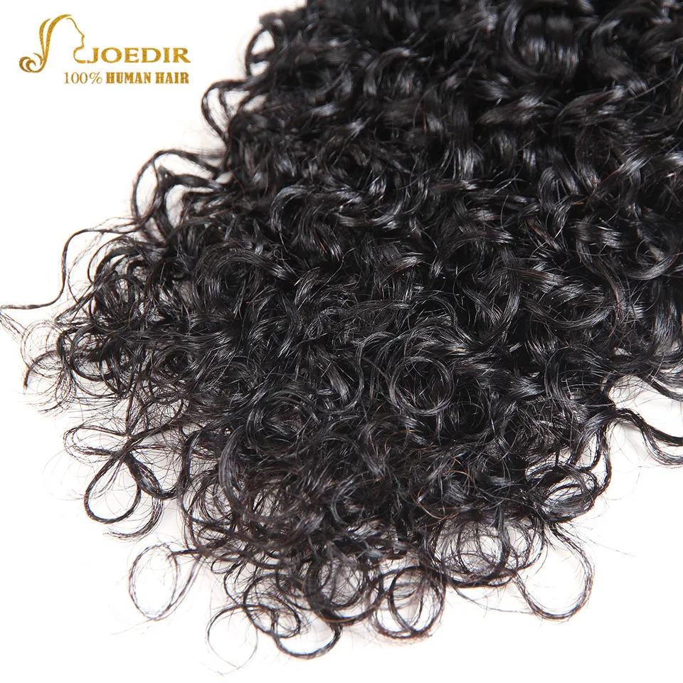 Joedir Kinky Curly Bundles with closure Human Hair bundles with closure Brazilian Hair Weave 3 Bundles With Closure Remy Hair