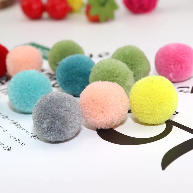 100Pcs/Bag 20mm Cashmere Ball Pompom Suitable DIY Wedding Home Velvet Ball Crafts Clothing Jewelry Scarf Sewing Accessories