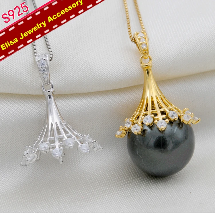 

Women DIY Pendant Fittings S925 Sterling Silver Pendant Components Pendant Jewelry Accessory 3Pieces/Lot