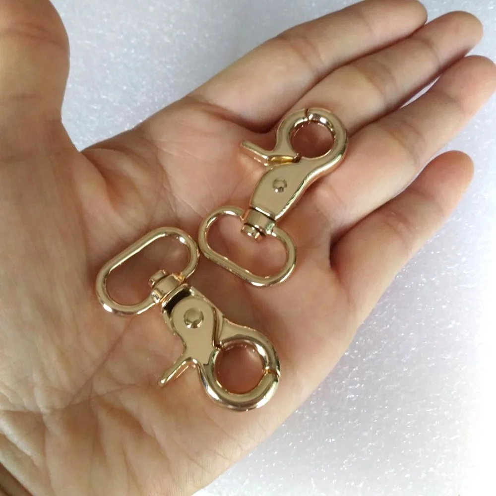 20pcs/lot 19.5mm 0.77inch Light gold color Alloy Swivel Clasps Snap Key Hooks DIY Key Chain Ring Free Shipping 2017060201