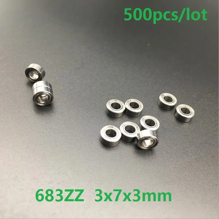 500pcs/lot 683ZZ deep groove ball bearings Miniature Mini bearing 3x7x3mm 3*7*3mm